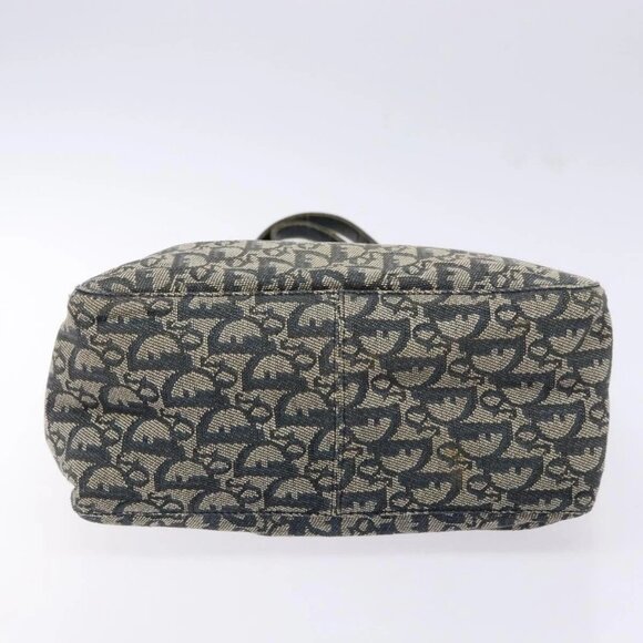 Christian Dior Trotter Canvas Tote Bag Navy Silver Auth 140546 - Picture 7 of 16